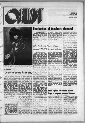 The Optimist (Abilene, Tex.), Vol. 60, No. 25, Ed. 1, Friday, April 27, 1973