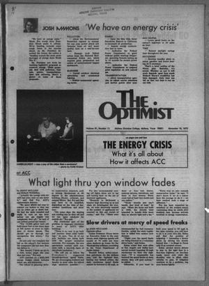 Primary view of object titled 'The Optimist (Abilene, Tex.), Vol. 61, No. 11, Ed. 1, Friday, November 16, 1973'.