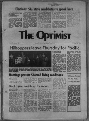 The Optimist (Abilene, Tex.), Vol. 61, No. 23, Ed. 1, Friday, April 12, 1974