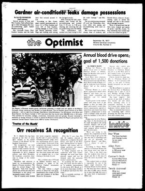 Primary view of object titled 'The Optimist (Abilene, Tex.), Vol. 65, No. 3, Ed. 1, Friday, September 16, 1977'.