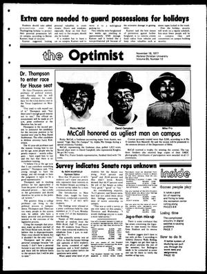 The Optimist (Abilene, Tex.), Vol. 65, No. 12, Ed. 1, Friday, November 18, 1977