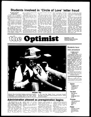 The Optimist (Abilene, Tex.), Vol. 66, No. 11, Ed. 1, Friday, November 17, 1978