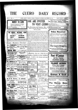 The Cuero Daily Record (Cuero, Tex.), Vol. 31, No. 76, Ed. 1 Thursday, September 30, 1909