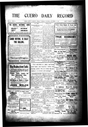The Cuero Daily Record (Cuero, Tex.), Vol. 31, No. 92, Ed. 1 Tuesday, October 19, 1909