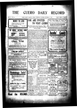 The Cuero Daily Record (Cuero, Tex.), Vol. 31, No. 88, Ed. 1 Thursday, October 14, 1909