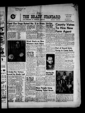 Primary view of object titled 'The Brady Standard and Heart O' Texas News (Brady, Tex.), Vol. 52, No. 39, Ed. 1 Friday, July 14, 1961'.