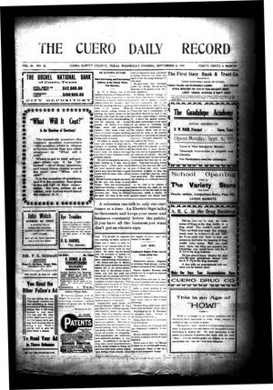 The Cuero Daily Record (Cuero, Tex.), Vol. 30, No. 58, Ed. 1 Wednesday, September 8, 1909