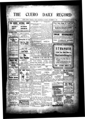 The Cuero Daily Record (Cuero, Tex.), Vol. 31, No. 111, Ed. 1 Wednesday, November 10, 1909