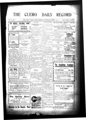 The Cuero Daily Record (Cuero, Tex.), Vol. 30, No. 52, Ed. 1 Wednesday, September 1, 1909