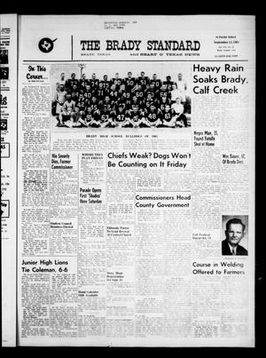 Primary view of object titled 'The Brady Standard and Heart O' Texas News (Brady, Tex.), Vol. 54, No. 48, Ed. 1 Friday, September 13, 1963'.