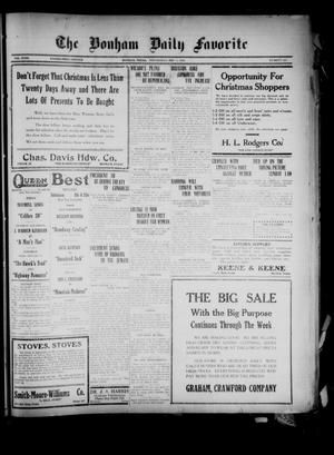 The Bonham Daily Favorite (Bonham, Tex.), Vol. 23, No. 107, Ed. 1 Wednesday, December 8, 1920