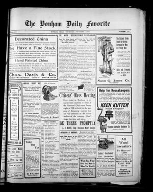 The Bonham Daily Favorite (Bonham, Tex.), Vol. 13, No. 110, Ed. 1 Thursday, December 1, 1910