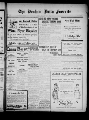 The Bonham Daily Favorite (Bonham, Tex.), Vol. 23, No. 37, Ed. 1 Thursday, September 16, 1920