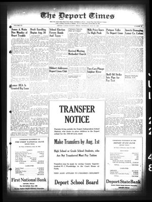 The Deport Times (Deport, Tex.), Vol. 40, No. 25, Ed. 1 Thursday, July 22, 1948