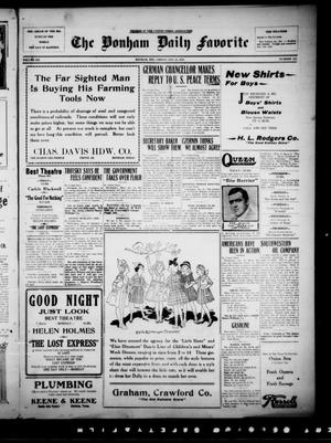 The Bonham Daily Favorite (Bonham, Tex.), Vol. 20, No. 152, Ed. 1 Friday, January 25, 1918