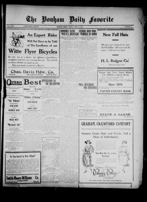 Primary view of object titled 'The Bonham Daily Favorite (Bonham, Tex.), Vol. 23, No. 38, Ed. 1 Friday, September 17, 1920'.