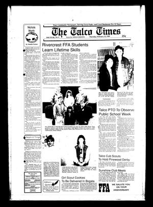 Primary view of object titled 'The Talco Times (Talco, Tex.), Vol. 54, No. 4, Ed. 1 Thursday, February 23, 1989'.