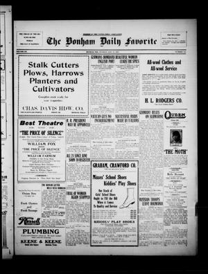 The Bonham Daily Favorite (Bonham, Tex.), Vol. 20, No. 143, Ed. 1 Tuesday, January 15, 1918