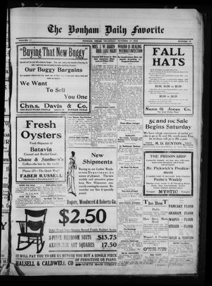 The Bonham Daily Favorite (Bonham, Tex.), Vol. 15, No. 69, Ed. 1 Thursday, October 17, 1912