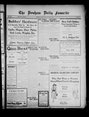 The Bonham Daily Favorite (Bonham, Tex.), Vol. 23, No. 42, Ed. 1 Wednesday, September 22, 1920