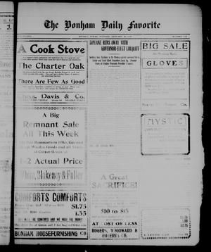 The Bonham Daily Favorite (Bonham, Tex.), Vol. 13, No. 143, Ed. 1 Tuesday, January 10, 1911