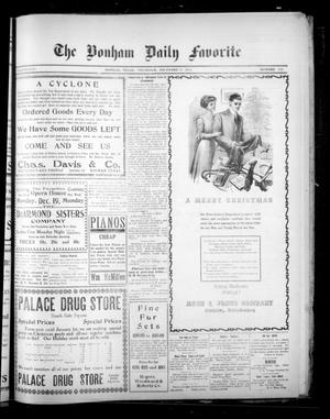 The Bonham Daily Favorite (Bonham, Tex.), Vol. 13, No. 122, Ed. 1 Thursday, December 15, 1910