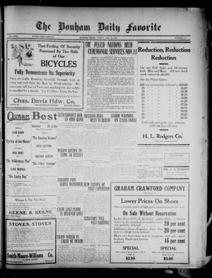 The Bonham Daily Favorite (Bonham, Tex.), Vol. 23, No. 86, Ed. 1 Friday, November 12, 1920