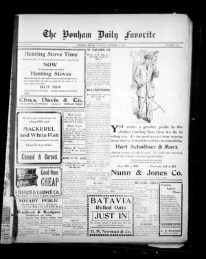The Bonham Daily Favorite (Bonham, Tex.), Vol. 13, No. 60, Ed. 1 Tuesday, October 4, 1910