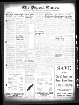 The Deport Times (Deport, Tex.), Vol. 38, No. 37, Ed. 1 Thursday, October 17, 1946