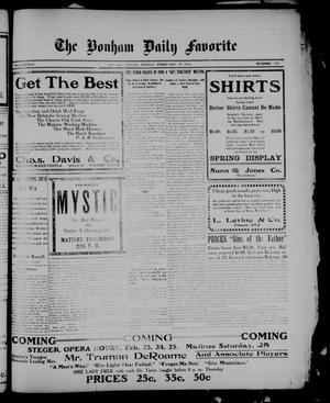 The Bonham Daily Favorite (Bonham, Tex.), Vol. 13, No. 176, Ed. 1 Friday, February 17, 1911