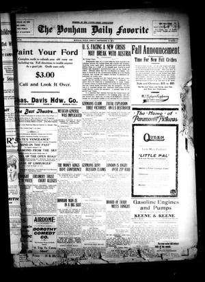 The Bonham Daily Favorite (Bonham, Tex.), Vol. 18, No. 33, Ed. 1 Friday, September 10, 1915