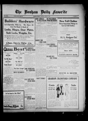 The Bonham Daily Favorite (Bonham, Tex.), Vol. 23, No. 45, Ed. 1 Saturday, September 25, 1920