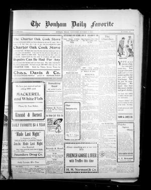 The Bonham Daily Favorite (Bonham, Tex.), Vol. 13, No. 64, Ed. 1 Saturday, October 8, 1910