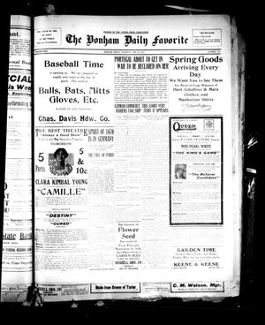 The Bonham Daily Favorite (Bonham, Tex.), Vol. 18, No. 175, Ed. 1 Thursday, February 24, 1916