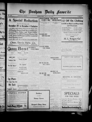 The Bonham Daily Favorite (Bonham, Tex.), Vol. 23, No. 99, Ed. 1 Monday, November 29, 1920