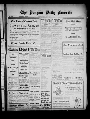 The Bonham Daily Favorite (Bonham, Tex.), Vol. 23, No. 32, Ed. 1 Friday, September 10, 1920