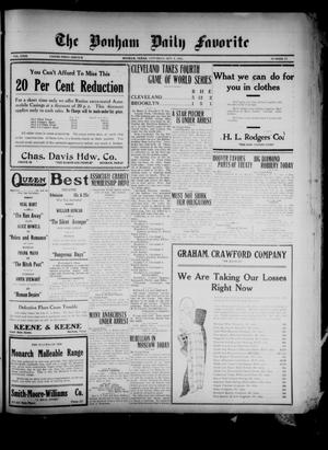 The Bonham Daily Favorite (Bonham, Tex.), Vol. 23, No. 57, Ed. 1 Saturday, October 9, 1920