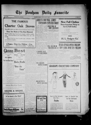 The Bonham Daily Favorite (Bonham, Tex.), Vol. 23, No. 52, Ed. 1 Monday, October 4, 1920