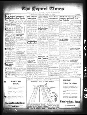 The Deport Times (Deport, Tex.), Vol. 40, No. 43, Ed. 1 Thursday, November 25, 1948