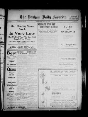 The Bonham Daily Favorite (Bonham, Tex.), Vol. 22, No. 137, Ed. 1 Friday, January 9, 1920
