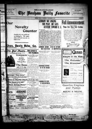 The Bonham Daily Favorite (Bonham, Tex.), Vol. 18, No. 31, Ed. 1 Wednesday, September 8, 1915