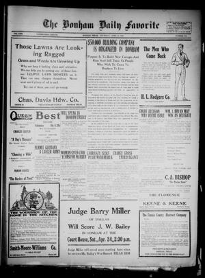 The Bonham Daily Favorite (Bonham, Tex.), Vol. 22, No. 124, Ed. 1 Thursday, April 22, 1920