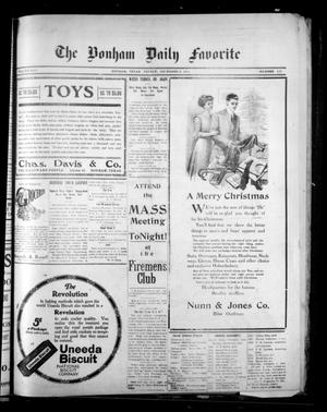 The Bonham Daily Favorite (Bonham, Tex.), Vol. 13, No. 111, Ed. 1 Friday, December 2, 1910