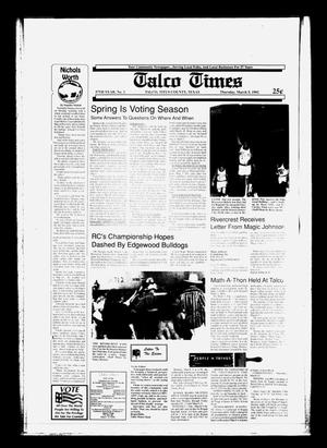 Primary view of object titled 'Talco Times (Talco, Tex.), Vol. 57, No. 2, Ed. 1 Thursday, March 5, 1992'.