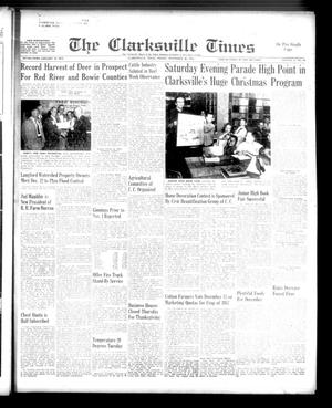 Primary view of object titled 'The Clarksville Times (Clarksville, Tex.), Vol. 83, No. 48, Ed. 1 Friday, November 30, 1956'.