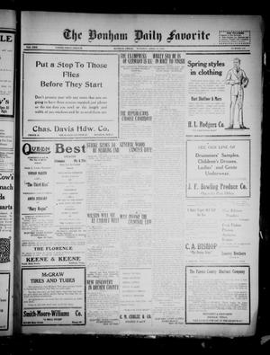 The Bonham Daily Favorite (Bonham, Tex.), Vol. 22, No. 216, Ed. 1 Tuesday, April 13, 1920
