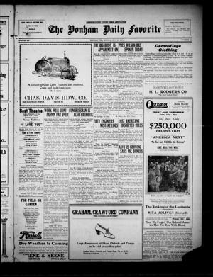 The Bonham Daily Favorite (Bonham, Tex.), Vol. 20, No. 256, Ed. 1 Monday, May 27, 1918