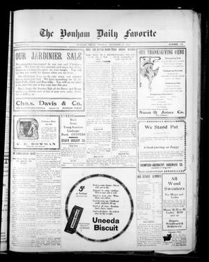 The Bonham Daily Favorite (Bonham, Tex.), Vol. 13, No. 102, Ed. 1 Monday, November 21, 1910