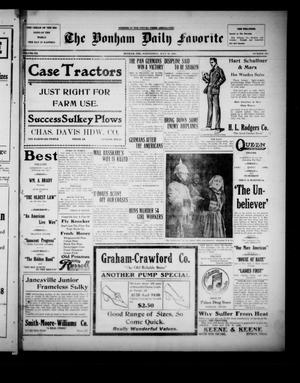 The Bonham Daily Favorite (Bonham, Tex.), Vol. 20, No. 293, Ed. 1 Wednesday, July 10, 1918