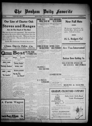 The Bonham Daily Favorite (Bonham, Tex.), Vol. 23, No. 29, Ed. 1 Tuesday, September 7, 1920